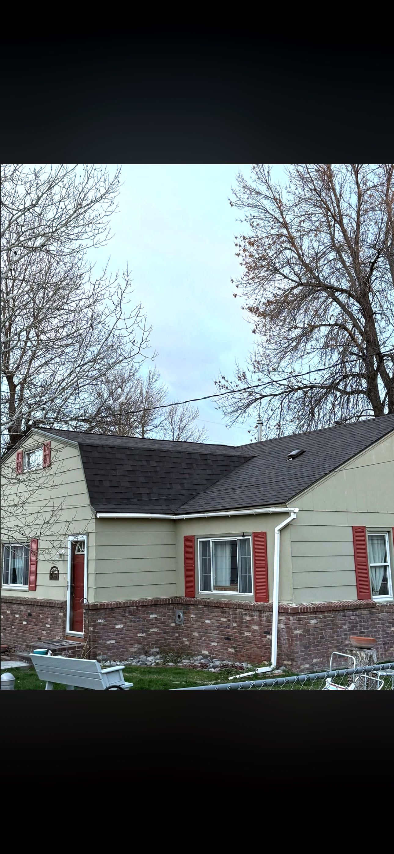 Completed roof