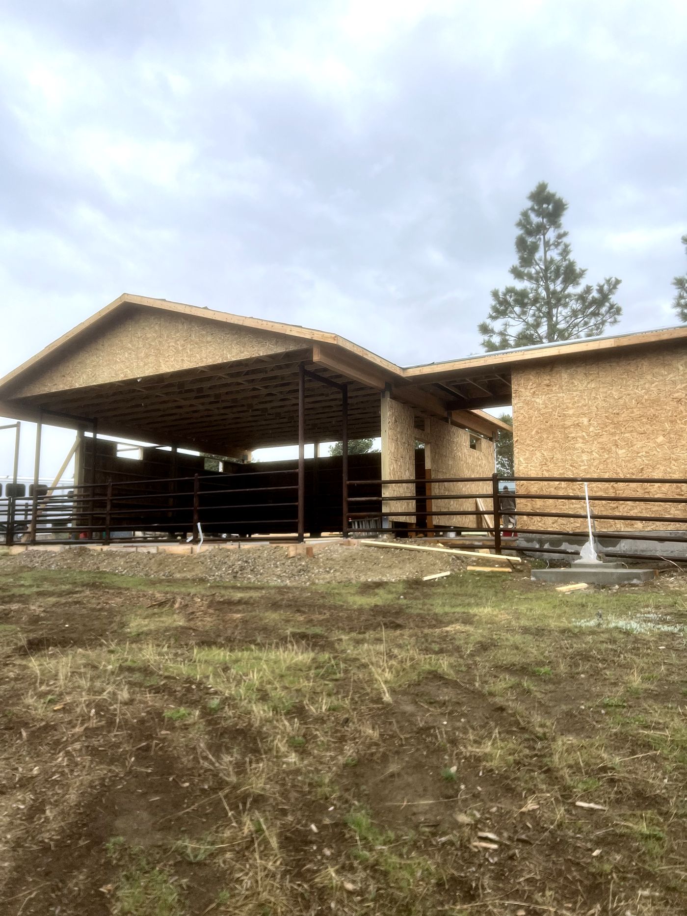 Shop build under construction