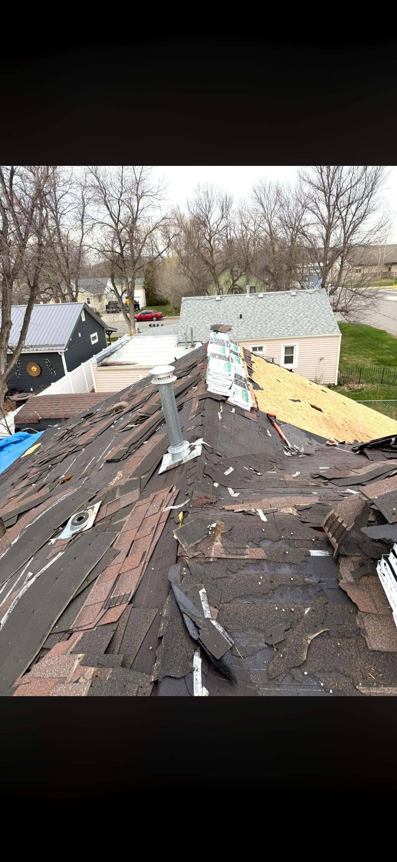 Hail storm roof damage